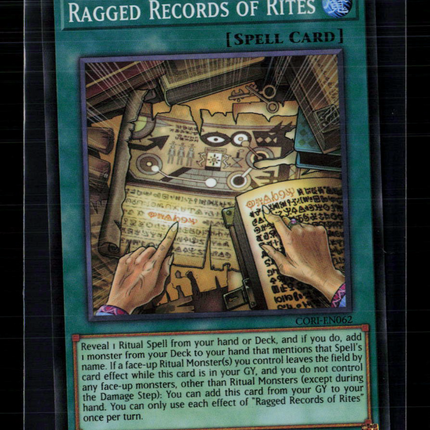 Yu-Gi-Oh! Ragged Records of Rites Chaos Origins SR CORI-EN062 1st Edition