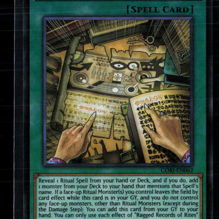 Yu-Gi-Oh! Ragged Records of Rites Chaos Origins SR CORI-EN062 1st Edition