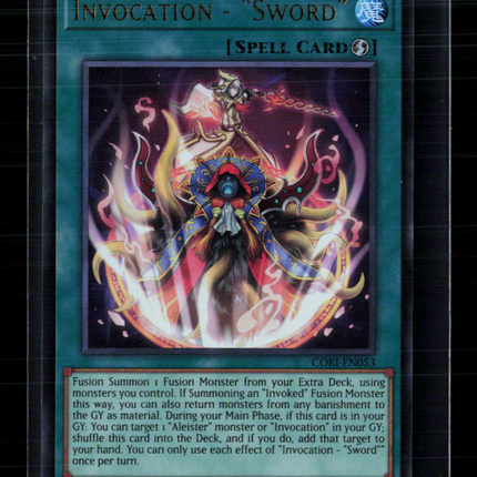 Yu-Gi-Oh! Invocation - "Sword" Chaos Origins Ultra Rare • CORI-EN053 1st Edition