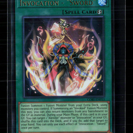 Yu-Gi-Oh! Invocation - "Sword" Chaos Origins Ultra Rare • CORI-EN053 1st Edition