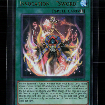 Yu-Gi-Oh! Invocation - "Sword" Chaos Origins Ultra Rare • CORI-EN053 1st Edition