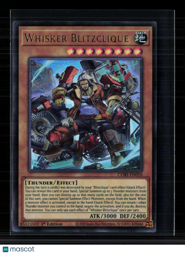 Yu-Gi-Oh! Whisker Blitzclique Chaos Origins Ultra Rare • CORI-EN010 1st Edition