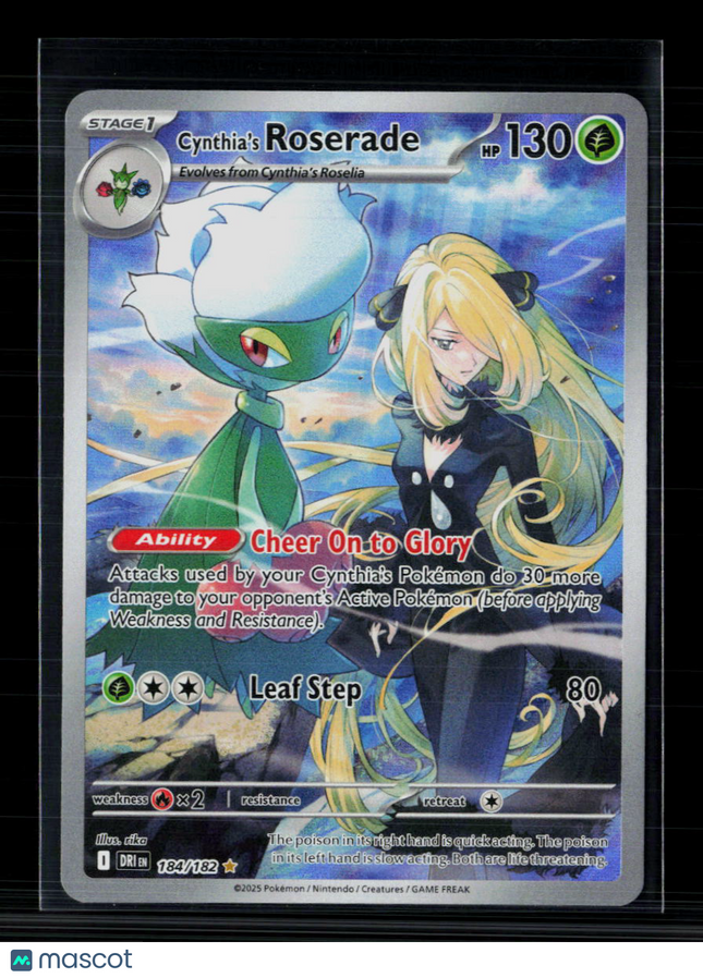 Pokemon 2025 Scarlet & Violet Destined Rivals Cynthia's Roserade #184/182