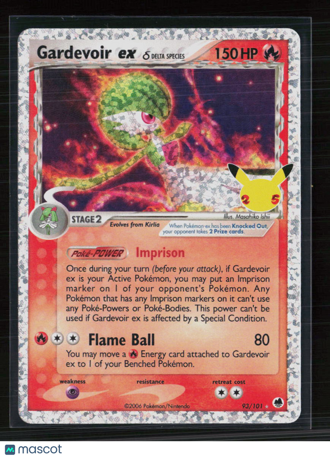 Pokemon 2021 Celebrations Gardevoir EX #93/101