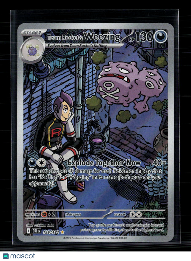 Pokemon 2025 Scarlet & Violet White Flare Team Rocket's Weezing #199/182