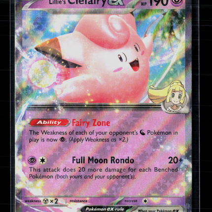 Pokemon 2025 Scarlet & Violet Journey Together Lillie's Clefairy EX RR #56/159