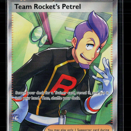 Pokemon 2025 Scarlet & Violet Black Bolt Team Rocket's Petrel FA #226/182