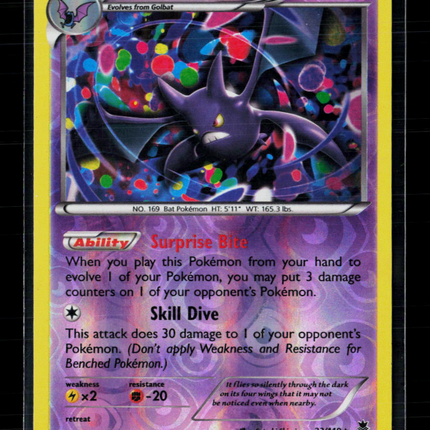 Pokemon 2014 Phantom Forces Crobat #33/119 Reverse Holo