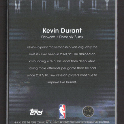 2025 Topps Midnight Kevin Durant #TL-8 Twilight SSP