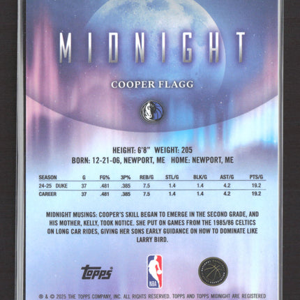 2025 Topps Midnight Cooper Flagg #61 RC