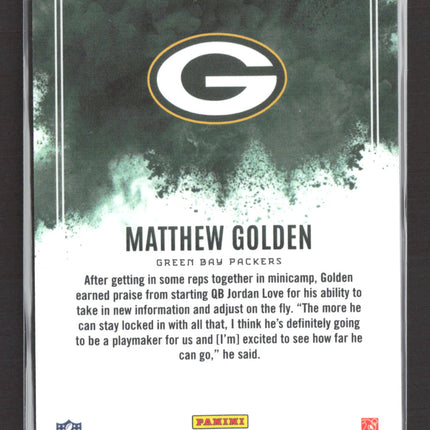 2025 Panini Phoenix Football Matthew Golden #15 RC Color Blast