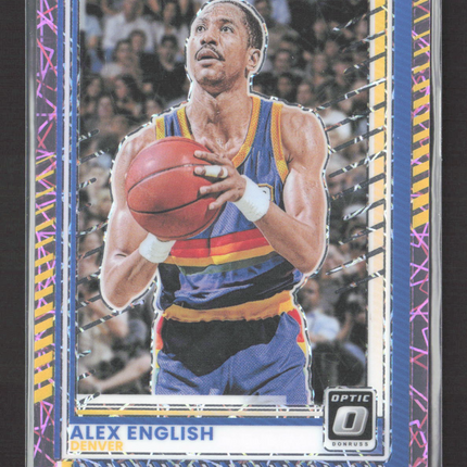 2025 Panini Donruss Optic Basketball Alex English #158 Pink Velocity Prizm 60/75