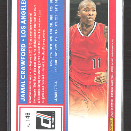 2025 Panini Donruss Basketball Jamal Crawford #146 Holo Lazer /199