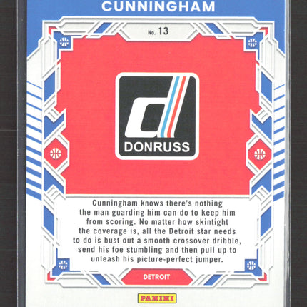 2025 Panini Donruss Elite Series Cade Cunningham #13 Orange /75