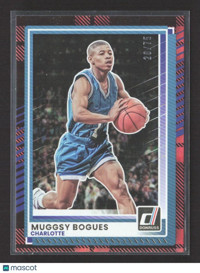 2025 Panini Donruss Basketball Muggsy Bogues #186 Red Plaid /75