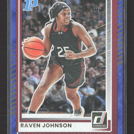 2025 Panini Donruss Basketball Raven Johnson #62 Blue /65