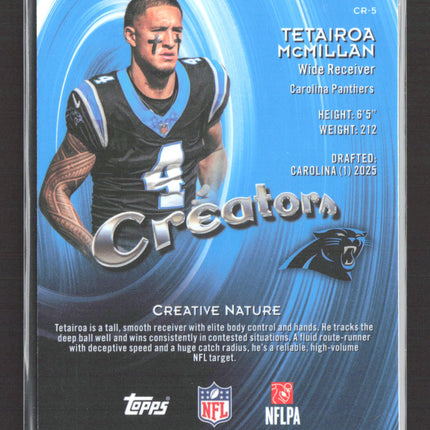 2025 Topps Finest Creators Tetairoa McMillan #CR-5 RC
