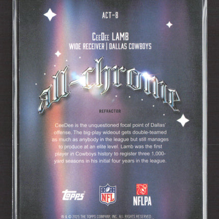 2025 Topps Chrome All-Chrome CeeDee Lamb #ACT-8 Refractor