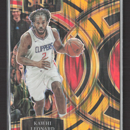 2024 Panini Select Prizm Premier Level Kawhi Leonard #177 Gold Flash 10/10