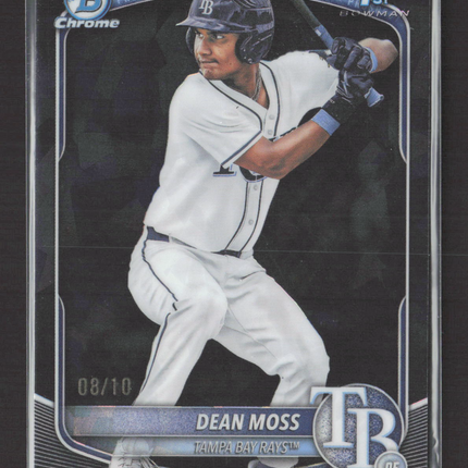 2025 Bowman Chrome Sapphire Dean Moss #BDC-114 Black 08/10 1st Bowman