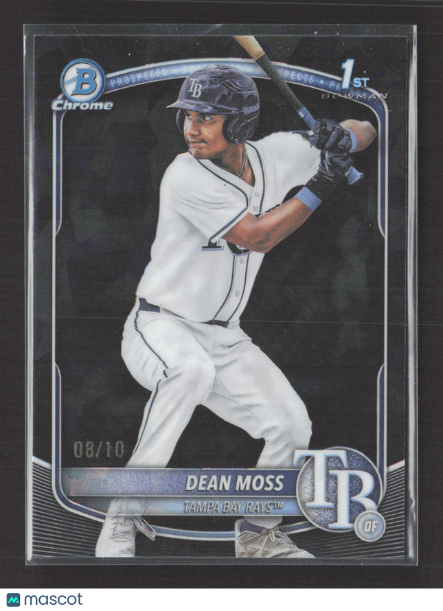 2025 Bowman Chrome Sapphire Dean Moss #BDC-114 Black 08/10 1st Bowman
