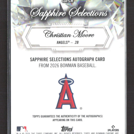 2026 Bowman Chrome Sapphire Selections Christian Moore #SSA-CM RC Auto