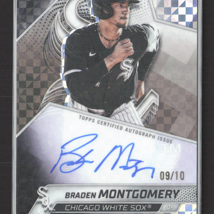 2025 Bowman's Best Braden Montgomery #B25-BM Black Xfractor 09/10 Auto
