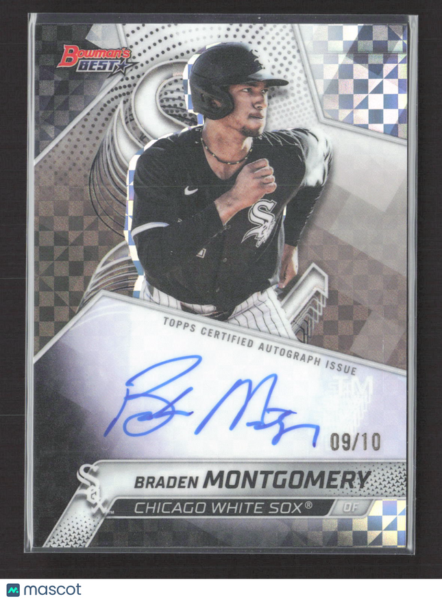 2025 Bowman's Best Braden Montgomery #B25-BM Black Xfractor 09/10 Auto