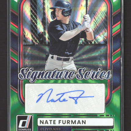 2026 Panini Donruss Baseball Signature Series Nate Furman #SS-NF Green Holo Auto