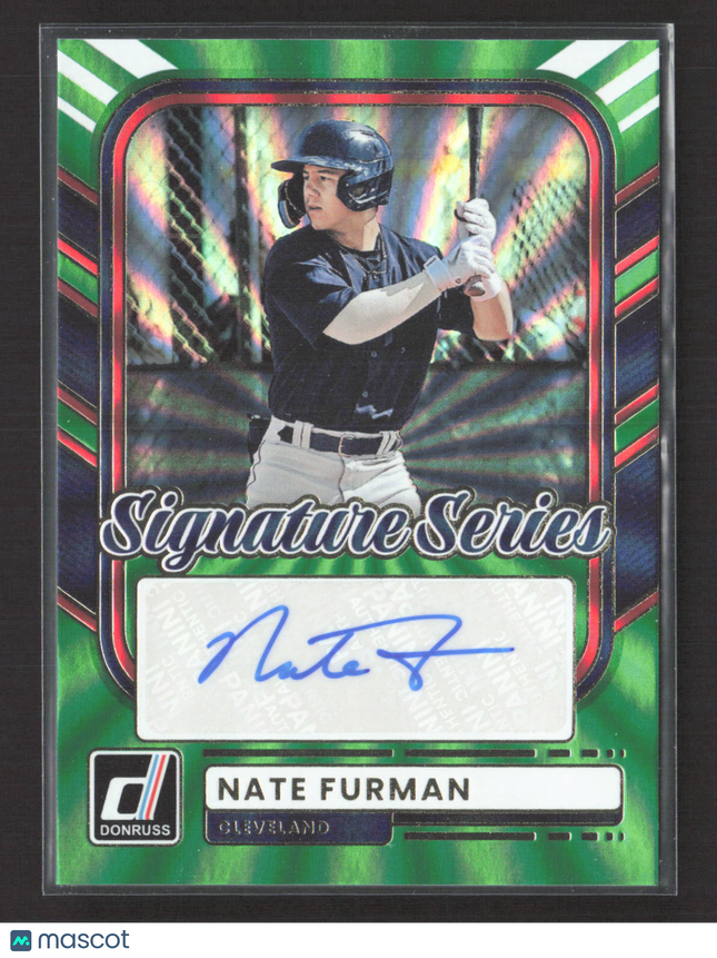 2026 Panini Donruss Baseball Signature Series Nate Furman #SS-NF Green Holo Auto
