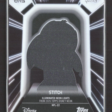 2026 Topps Disney Neon Illuminated Neon Lights Illuminated #NPL-22 Stitch