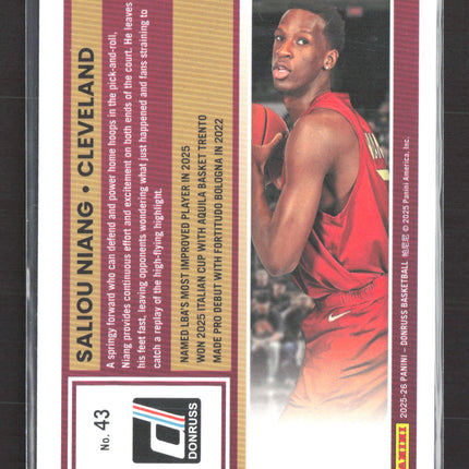 2025 Panini Donruss Saliou Niang #43 Holo Laser /199