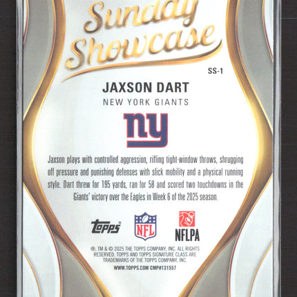 2025 Topps Composite Sunday Showcase Jaxson Dart #SS-1 RC