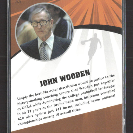 2009 Press Pass Fusion John Wooden #33