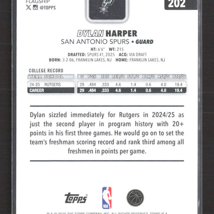 2025 Topps Flagship Dylan Harper #2022 RC