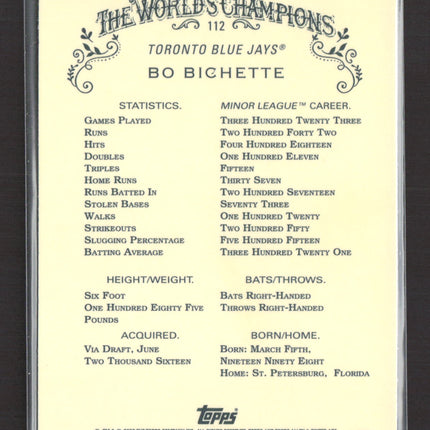 2020 Topps Allen & Ginter Chrome Bo Bichette #112 RC