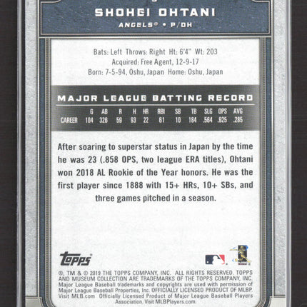 2019 Topps Museum Collection Shohei Ohtani #3