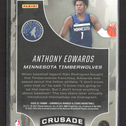 2021 Panini Chronicles Rookies & Stars Crusade Anthony Edwards #528 RC