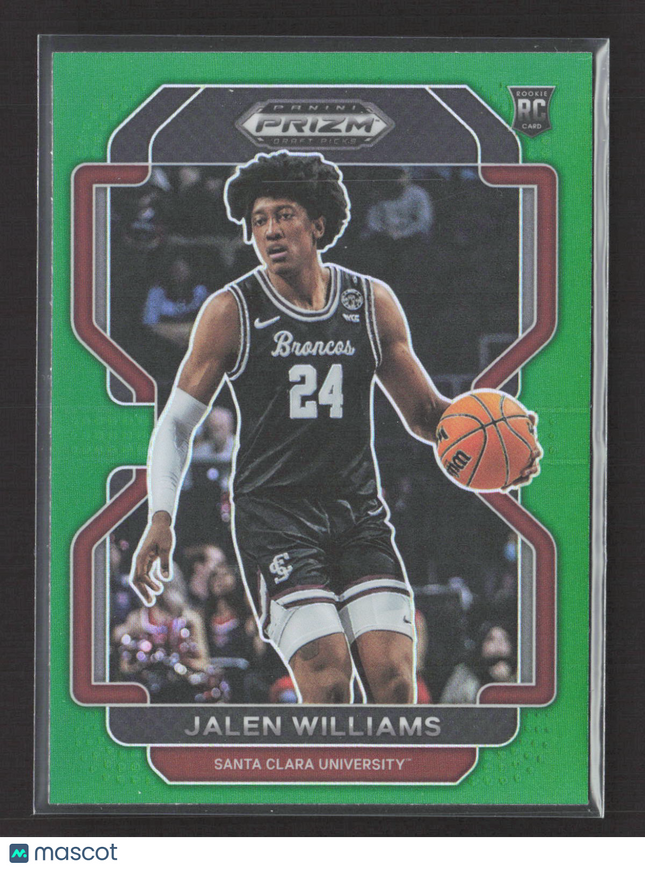 2022 Panini Prizm Draft Picks Jalen Williams #84 Green RC