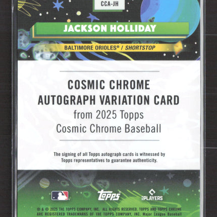 2025 Topps Cosmic Chrome Jackson Holliday #CCA-JH Autograph Variation Auto