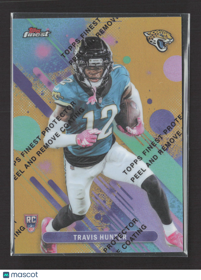 2025 Topps Finest Travis Hunter #22 RC 14/50 Gold W/coating