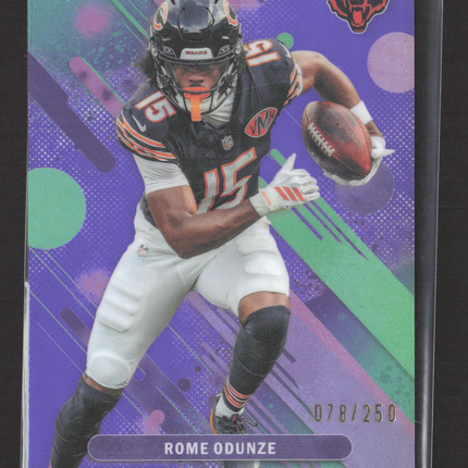 2025 Topps Finest Rome Odunze #84 Purple 078/250