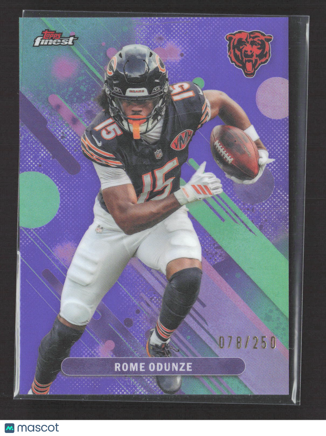 2025 Topps Finest Rome Odunze #84 Purple 078/250