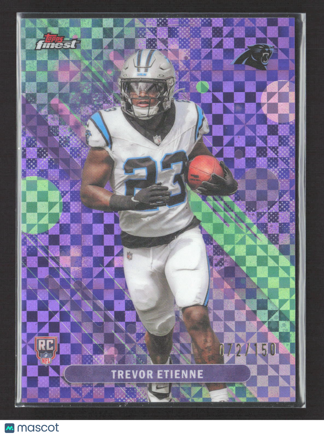 2025 Topps Finest Trevor Etienne #19 Purple Xfractor 072/150 RC