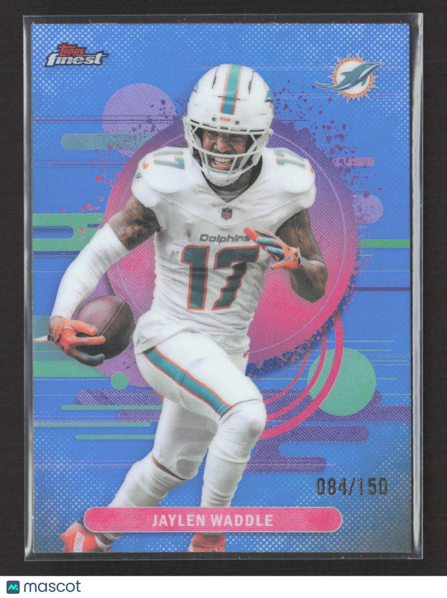 2025 Topps Finest Jaylen Waddle #171 Blue 084/150