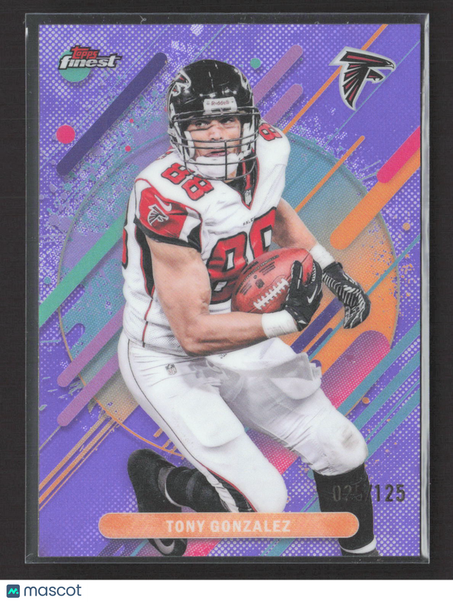 2025 Topps Finest Tony Gonzalez #298 Purple Refractor 025/125