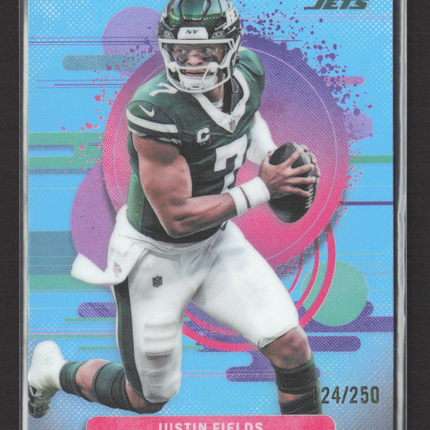 2025 Topps Finest Justin Fields #143 Blue 24/250