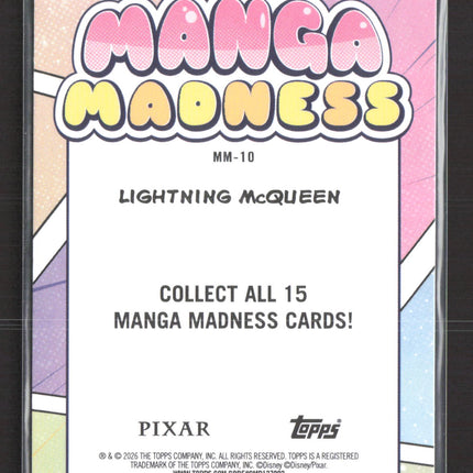 2026 Topps Disney Pixar Manga Madness Insert #MM-10 Lightning McQueen