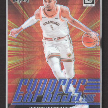 2025 Panini Donruss Optic Express Lane Prizm Victor Wembanyama #19 158/175 Blue