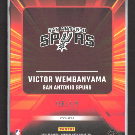 2025 Panini Donruss Optic Express Lane Prizm Victor Wembanyama #19 158/175 Blue